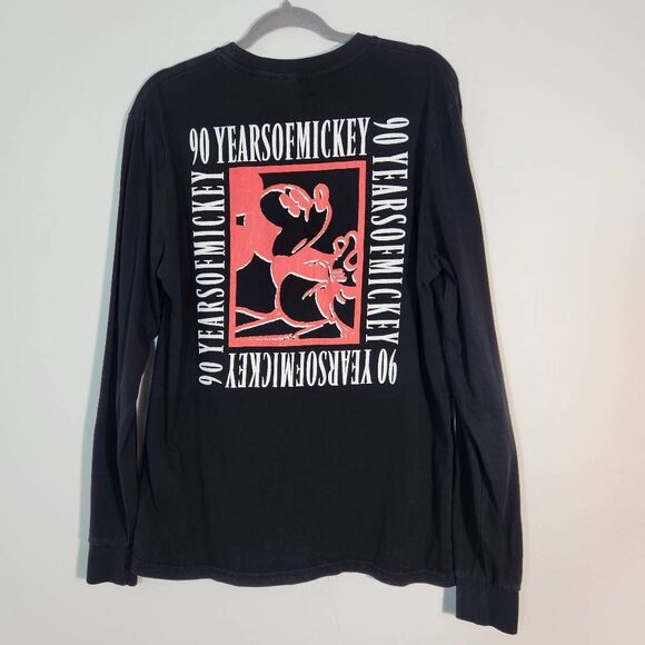 Disney Black Long Sleeve 90 Years of Mickey Tee Size Medium - Picture 4 of 8